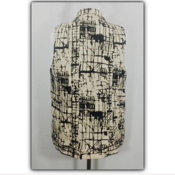 𝅺ANTHROPOLOGIE J Brand graffiti print vest size 6 - Picture 7 of 9